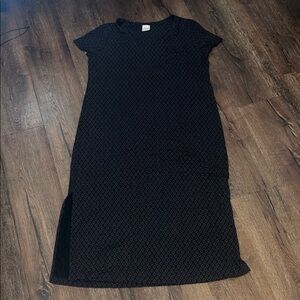 Soma Black Geometric Nightdress/Gown Large LIKE NEW